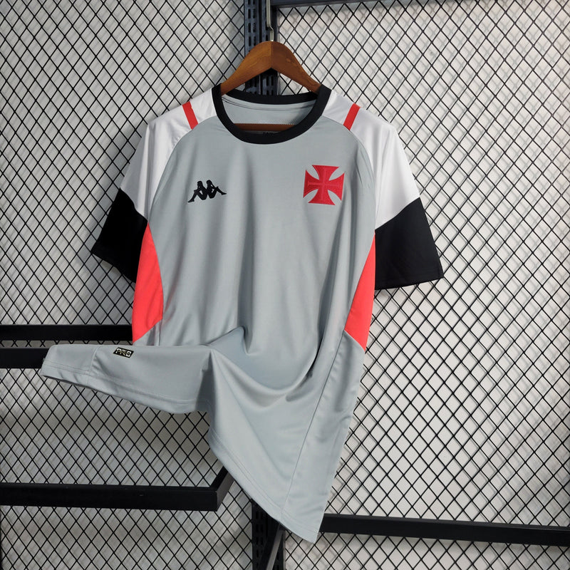 Camisa Vasco Treino 23/24 - Kappa Torcedor Masculina - Cinza (Importação)