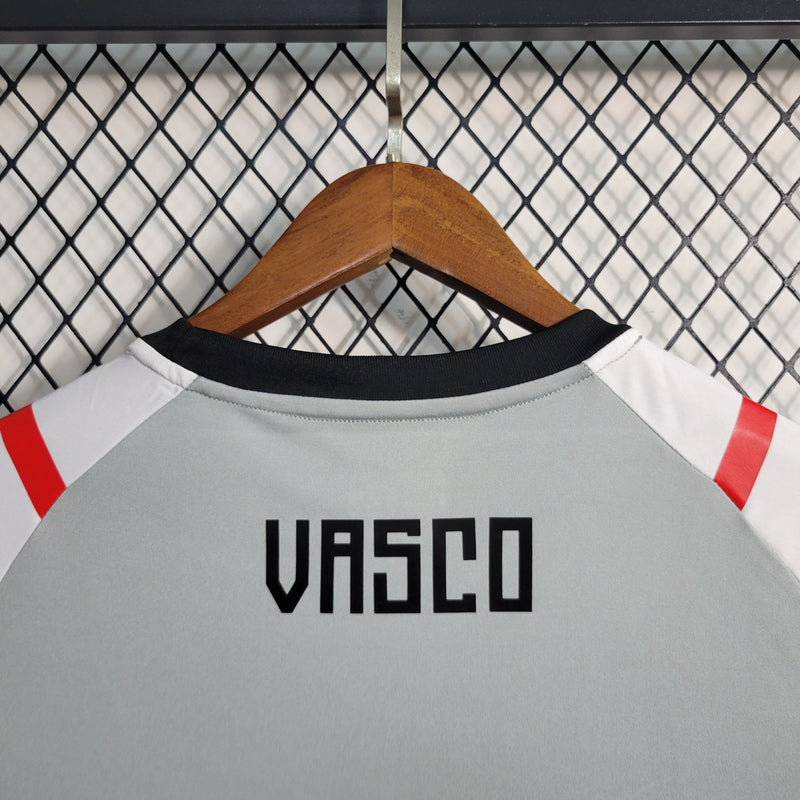 Camisa Vasco Treino 23/24 - Kappa Torcedor Masculina - Cinza (Importação)