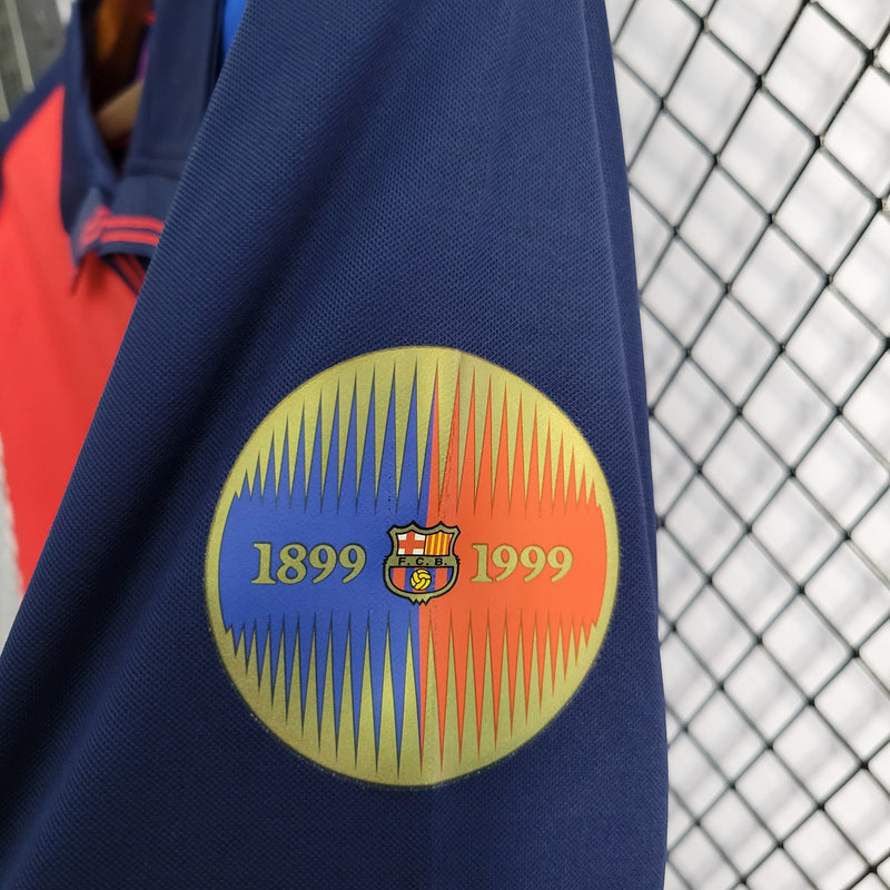 Camisa Barcelona Edição Comemorativa 100 Anos - Versão Retro Manga Comprida  (Importação)