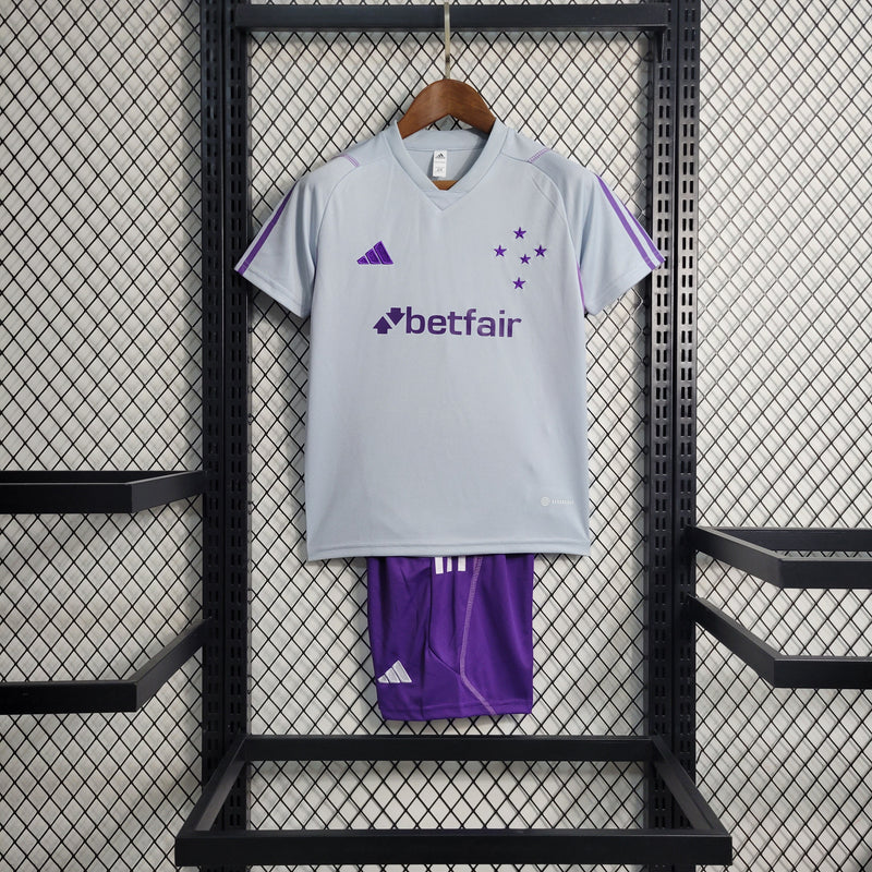 Kit Infantil Cruzeiro Treino 23/24 - Cinza (Importação)