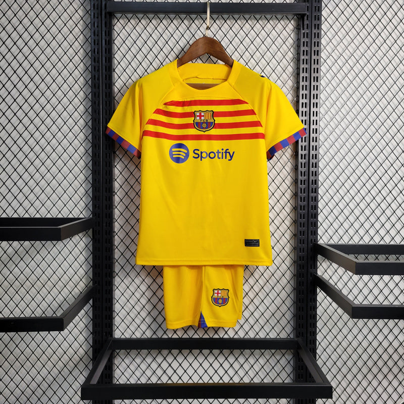 Kit Infantil Barcelona Quarta Camisa 23/24 (Importação)