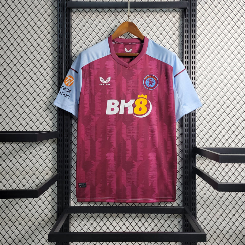 Camisa Aston Villa Home 23/24 Castore Torcedor Masculina - (Importação)