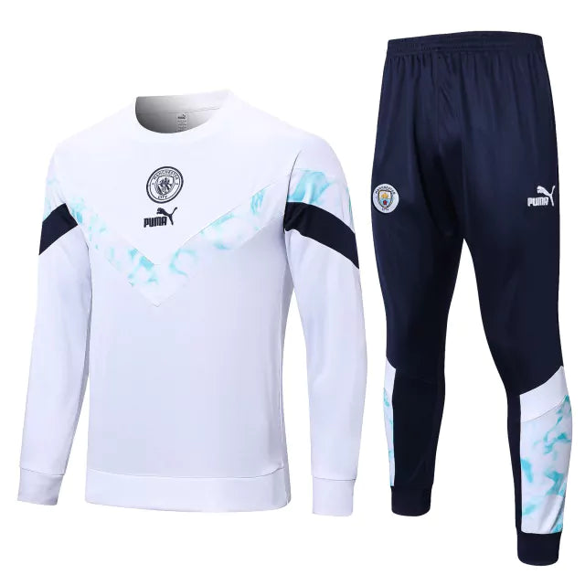 Conjunto de Treino do Manchester City 22/23 Branco (Importação)