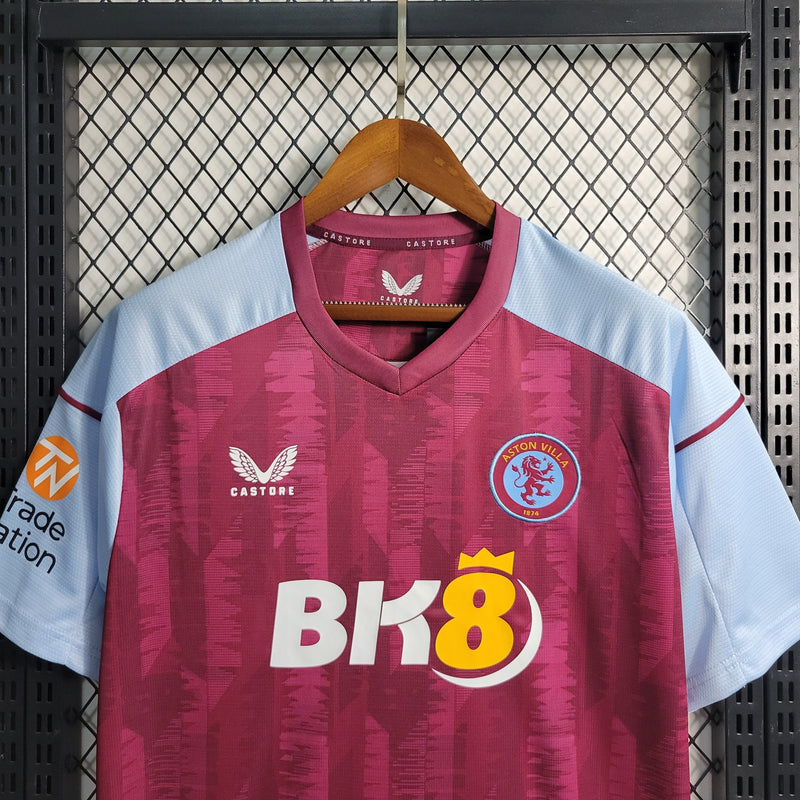 Camisa Aston Villa Home 23/24 Castore Torcedor Masculina - (Importação)