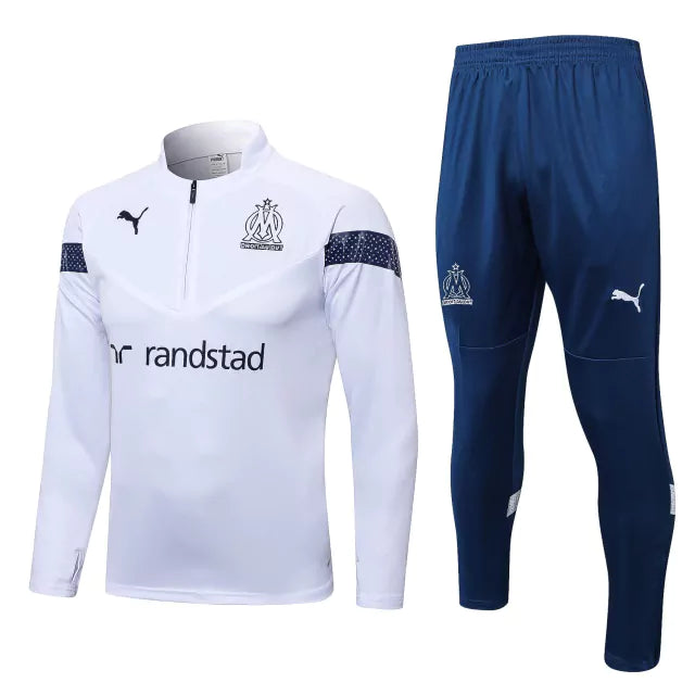 Conjunto de Treino Marseille 2023 Branco (Importação)