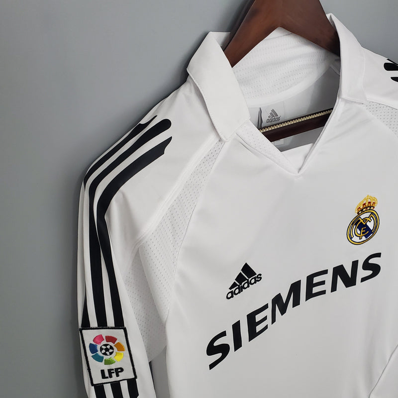 Camisa Real Madrid Titular 05/06 - Versão Retro Manga Comprida (Importação)