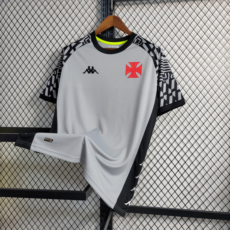 Camisa Vasco Treino 22/23 - Kappa Torcedor Masculina - Cinza (Importação)