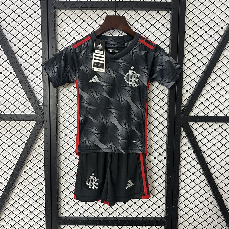 Kit Infantil Flamengo III 24/25 - Adidas Torcedor (Importação)