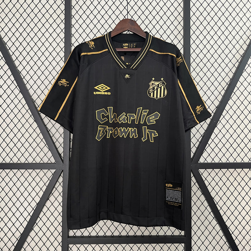 Camisa Santos Edição Especial Charlie Brown Preta 24/25 - Versão Torcedor