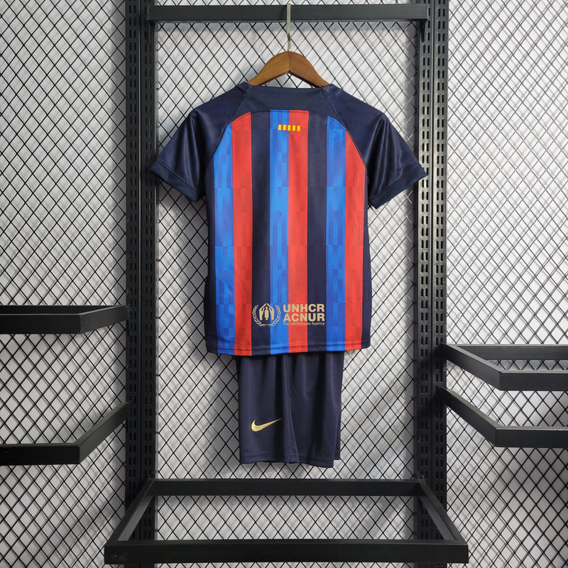 Kit Infantil Barcelona Titular 22/23 (Importação)