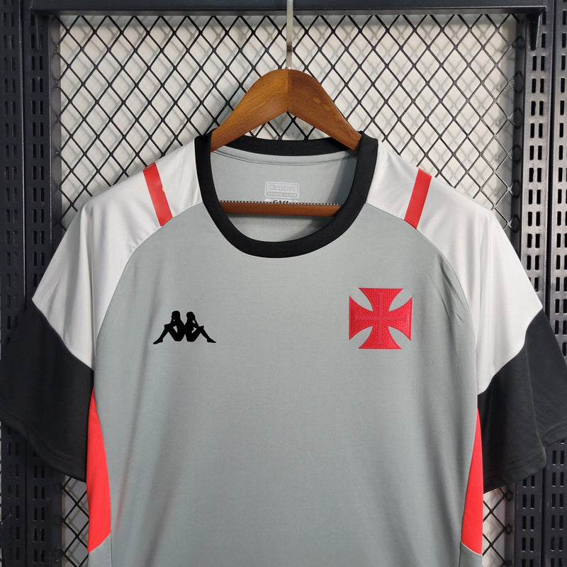 Camisa Vasco Treino 23/24 - Kappa Torcedor Masculina - Cinza (Importação)