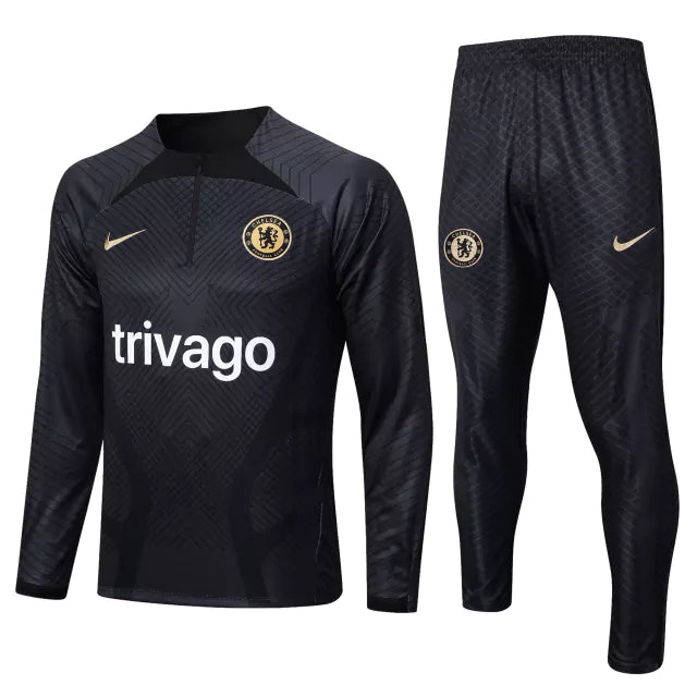 Conjunto de Treino do Chelsea 22/23 Preto (Importação)