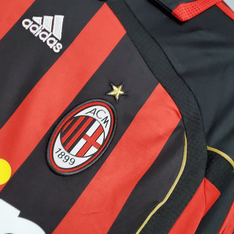 Camisa Milan Titular 06/07 - Versão Retro Manga Comprida  (Importação)