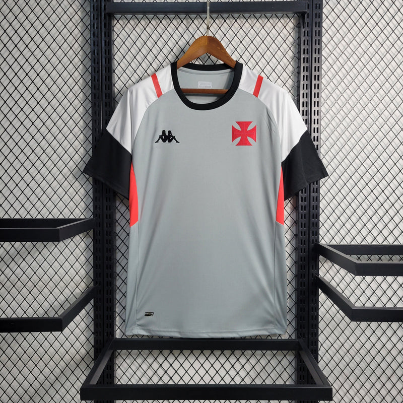 Camisa Vasco Treino 23/24 - Kappa Torcedor Masculina - Cinza (Importação)