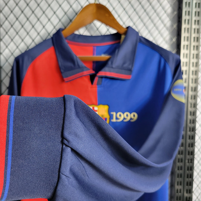 Camisa Barcelona Edição Comemorativa 100 Anos - Versão Retro Manga Comprida  (Importação)