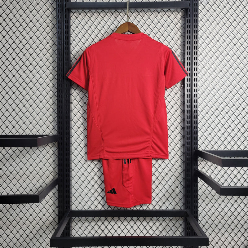 Kit Infantil Flamengo Treino 23/24 - Vermelho (Importação)