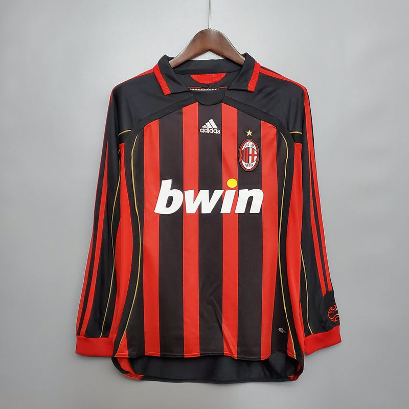 Camisa Milan Titular 06/07 - Versão Retro Manga Comprida  (Importação)