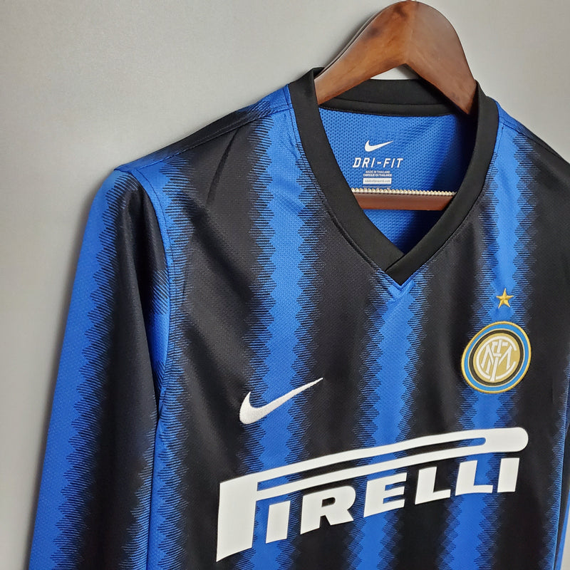 Camisa Inter de Milão Titular 10/11 - Versão Retro Manga Comprida (Importação)