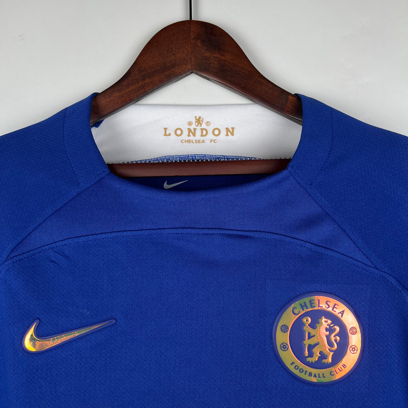 Camisa Chelsea Holográfica 24/25 (Com Patrocínio) - Nike Torcedor (Importação)