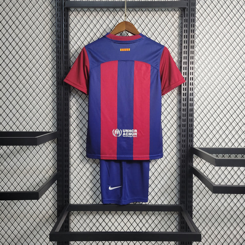 Kit Infantil Barcelona Titular 23/24 (Importação)