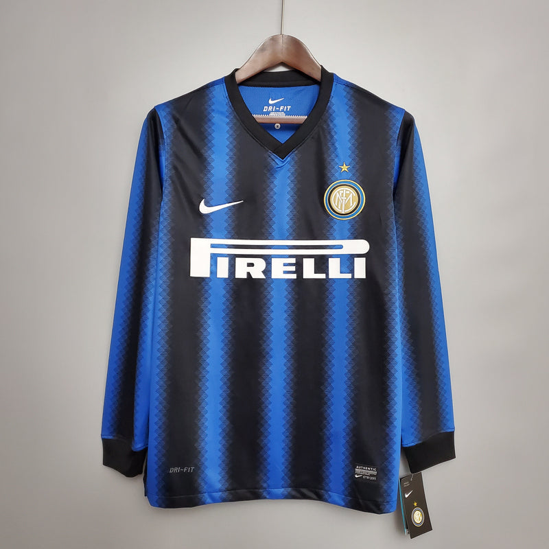 Camisa Inter de Milão Titular 10/11 - Versão Retro Manga Comprida (Importação)