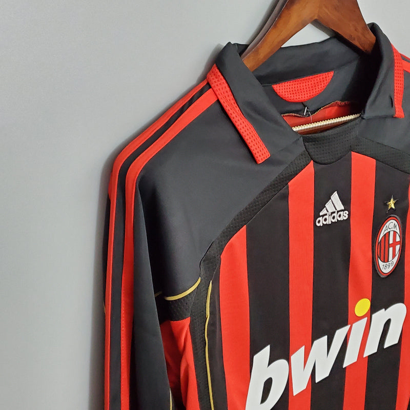 Camisa Milan Titular 06/07 - Versão Retro Manga Comprida  (Importação)