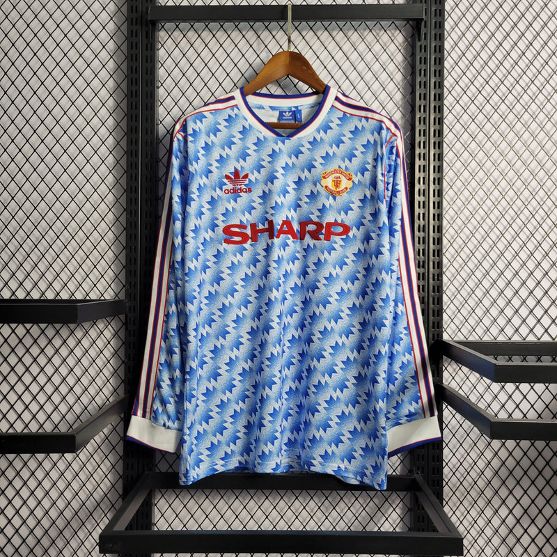 Camisa Manchester United Reserva 90/92 - Versão Retro Manga Comprida (Importação)